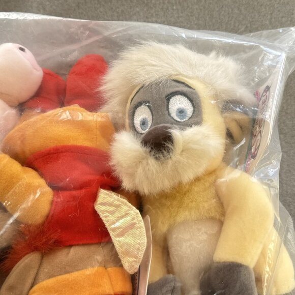 Black Cauldron Gurgi Hen Wen Fairfolk Disney Store Bean Bag 8" Plush Set of 3 - Picture 10 of 10